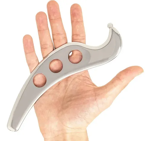 # Ruihai Gua Sha Acero Inox Masaje 19cm Facial Plata