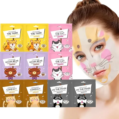 Pack X10 Mascarillas Faciales Hidratante Animalitos Mixta