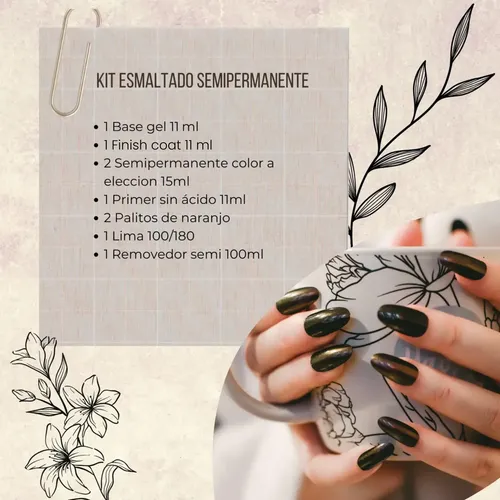 Kit Semipermanente 9 Unidades Tejar Removedor Base Top Color