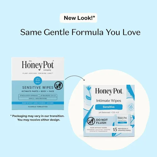 Toallitas Íntimas Sensibles The Honey Pot Company 45 Uds