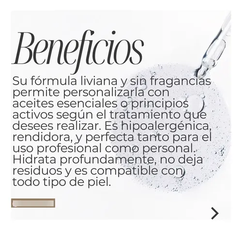 Crema Base Textura Especial Para Masajes 1kg Neutra En Caba