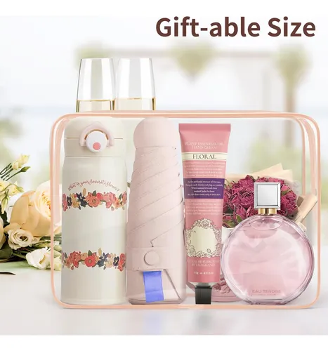 Bolsa De Maquillaje Tisratok Transparente Para Mujer Con Cre