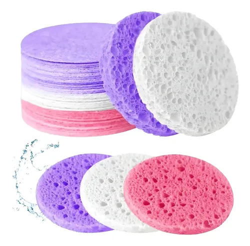 Esponja Exfoliante Natural Limpieza Facial Hidratable 10 Un.