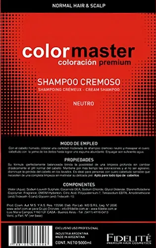 Fidelité Colormaster Shampoo Neutro 5lts