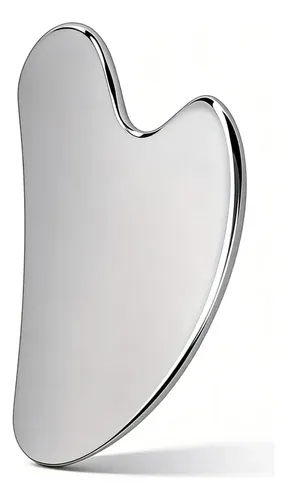 Masajeador Facial Gua Sha Acero Inoxidable Corazón