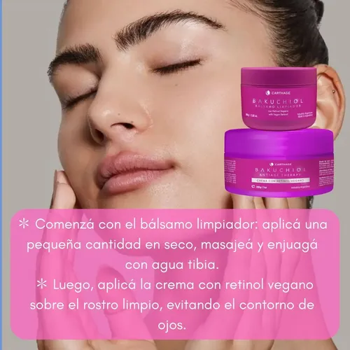 Kit X2 Bakuchiol Carthage Limpieza Crema Rutina Skincare Set
