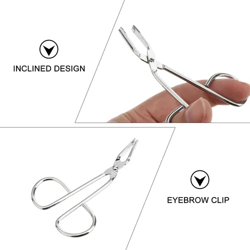 Stainless Steel Eyebrow Tweezer Silver Color For Grooming