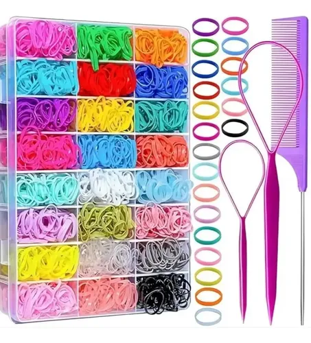 Kit Ligas For Peinar Con Accesorios For Trenzas 24 Color