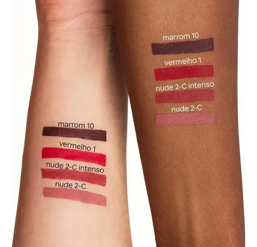 Lápiz labial retráctil Natura Una Pro, colores rojo 1