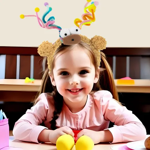 Aro De Pelo De Felpa, Diadema Divertida, Accesorios Amarillo