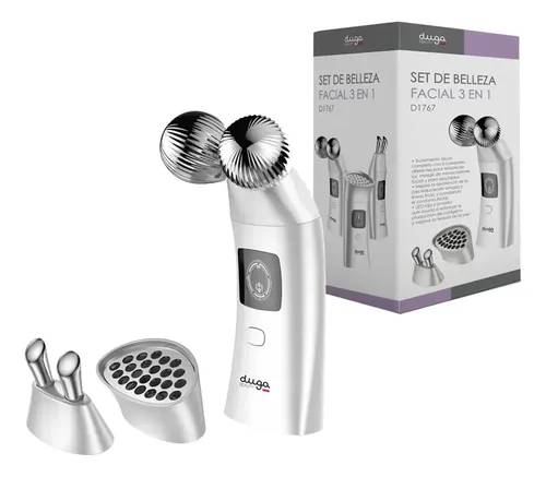 Masajeador Facial Duga D1767 3 Cabezales 3 En 1 Set Belleza