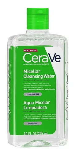 Agua Micelar Limpiadora Cerave Hidratante Facial X295ml.