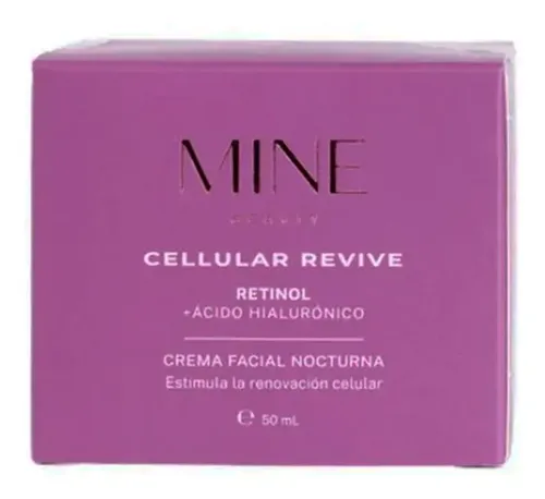 Mine Beauty Crema Facial Nocturna 50ml Retinol Ácido Hialurónico