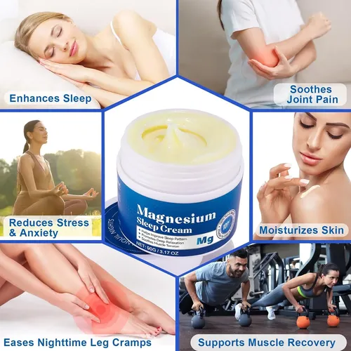 Loción Cremosa De Magnesio, 3.17 Oz, Crema Corporal Y Para Pies D