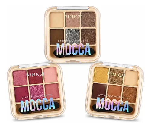 Paleta Sombras Pink21 Mocca 9 Colores Matte Glitter Compacta