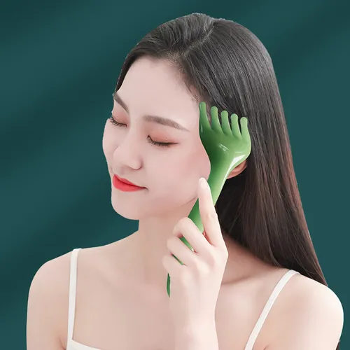Brocha De Resina Sha Acupoint Massage Gua 5 Meridian Claw Marrón