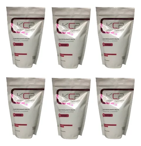 6 Polvo Decolorante Violeta Kcb Color System 9 Tonos 700g