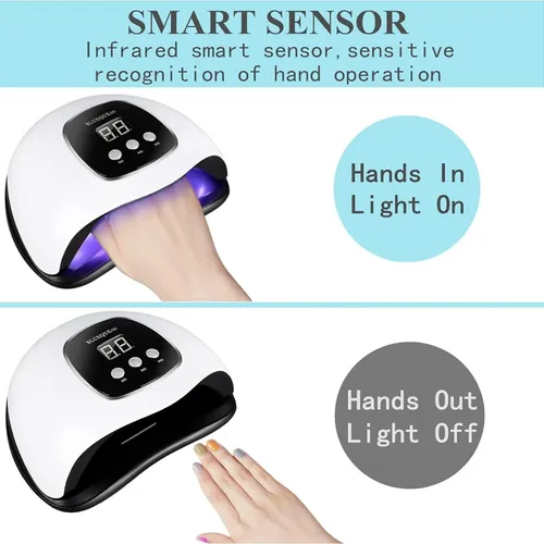 Lámpara Uv Led 48w Para Uñas, Portátil Y Automática