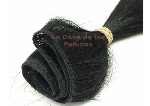 Cortina De Cabello Natural 1metro De 75cm De Largo Con Color