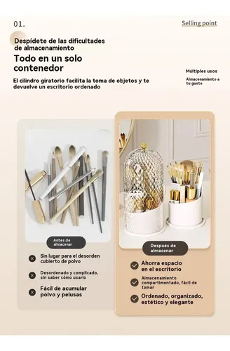 & Portaescobillas De Maquillaje Almacenamiento De .w