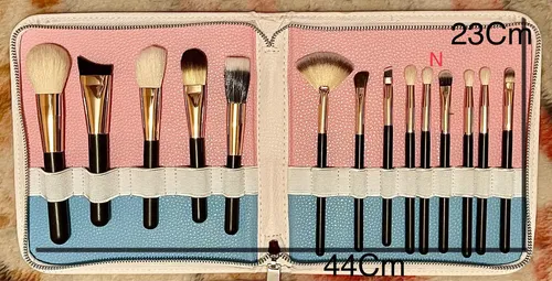 Set De 10 Brochas Maquillaje Kabuki Profesional + Estuche