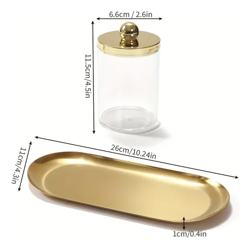 Set 2/3pcs Organizador Acrílico Para Hisopos Baño