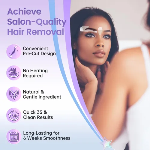 Tiras De Cera Facial Lawink Para Depilación De Cejas Y Labio