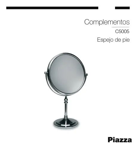 Espejo Para Baño De Pie 20 Cm Circular Piazza Aumento Zoom