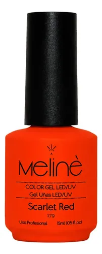 Meline Esmalte Semipermanente Gel Led/uv 179 Scarlet Red