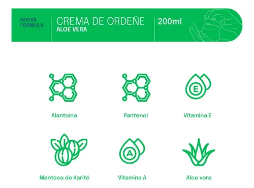 Crema Ordeñe Ferrini Aloe Vera 200ml