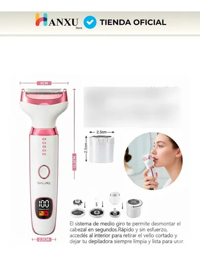 Depiladora Mujer Eléctrica 5 En 1 Facial Cejas Usb Portatil