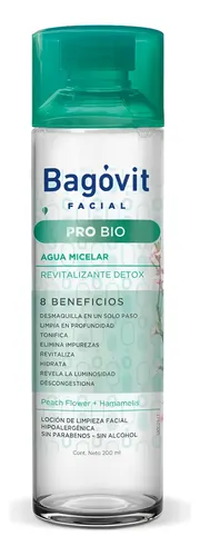 Bagóvit Facial Pro Bio Agua Micelar Detox Limpia Desmaquilla