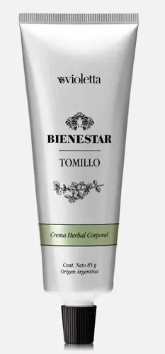 Crema Corporal Herbal de Tomillo Violetta para Piel y Vías Respiratorias 85 g