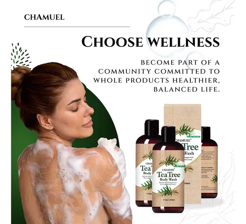 Jabón Corporal Chamuel Tea Tree Natural 350 Ml Para Piel Con