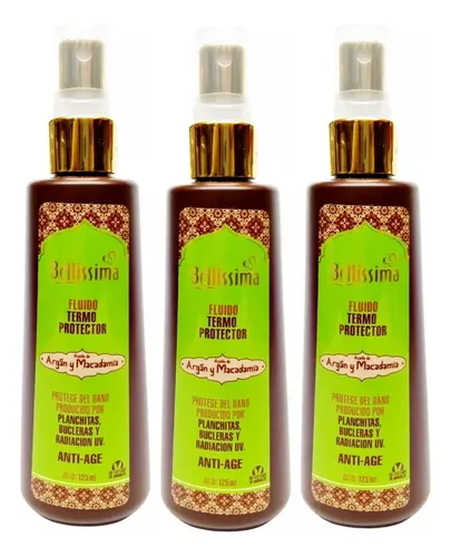 Protector Térmico Capilar Argan Macadamia Bellissima Kit X3