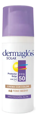 Dermaglos Protector Solar Fps 50 Crema Tono Medio 50 Gr