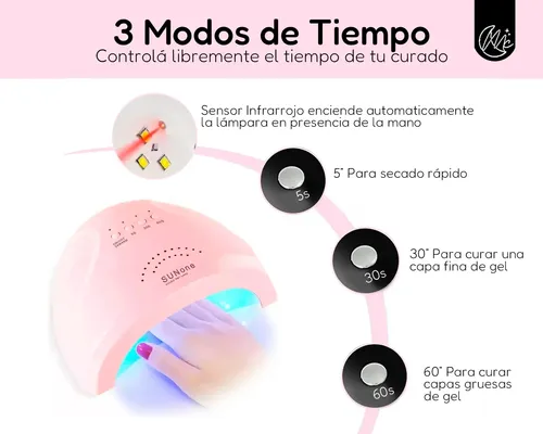 Cabina Lámpara Uv Led Uñas Profesional 48w Esmalte Soft Gel