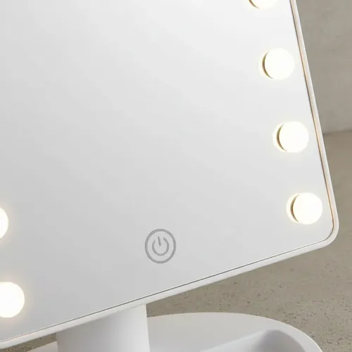Espejo Luz Led Cálida Portátil Recargable Usb Maquillaje