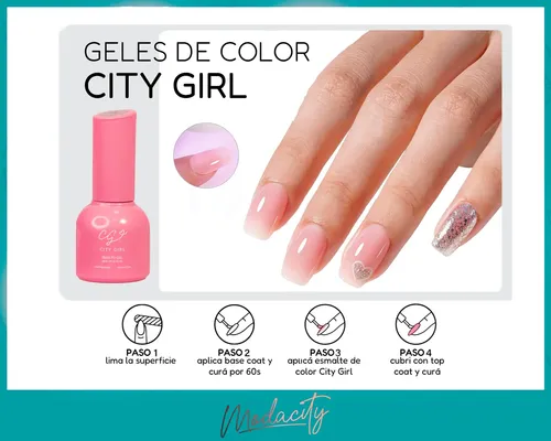Kit Uñas Esculpidas Esmaltado Semipermanente Insumos City