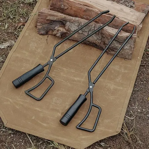A . Estufa De Leña Para Troncos, Tenazas Para Chimenea ,