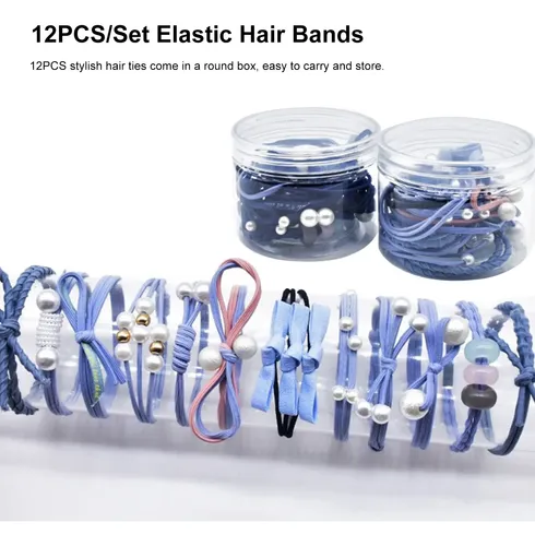 ..juego De 12 Diademas Elásticas Para El Pelo, Bonitas Cinta