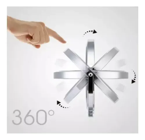 Espejode Pie Acero Inoxidable Doble Faz Aumento 3 X