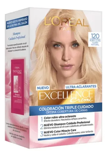 Tintura L’Oréal Paris Excellence Ultra aclarantes tono 120 rubio ultra claro natural para cabello x 45g