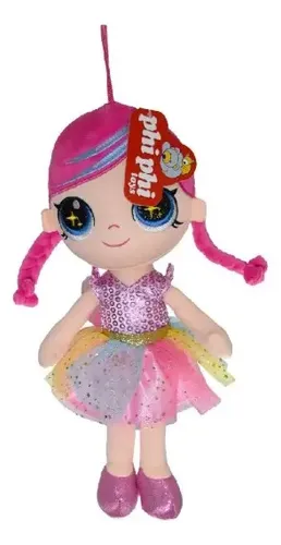 Muñeca De Peluche Ojos C/brillos 35cm Phi Phi Sharif Express