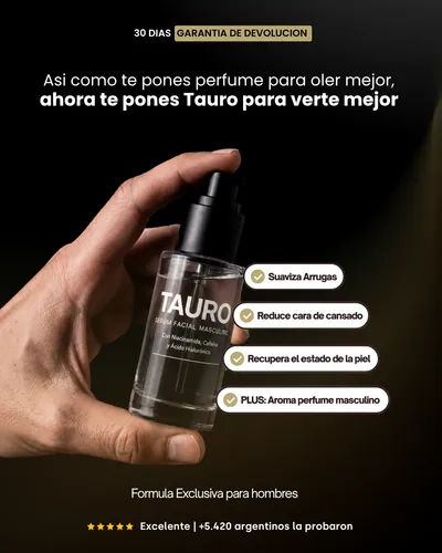 Serum Masculino Tauro Lineas Ojeras Arrugas Antiedad Hombre