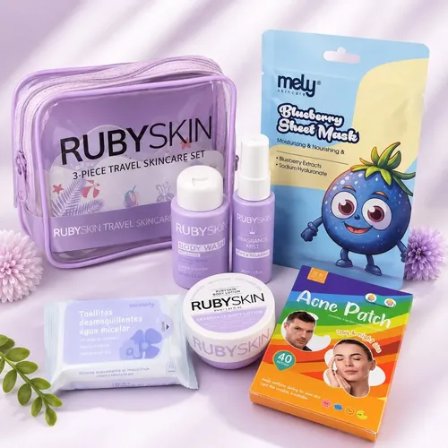 Kit Skincare X7 Mascarilla Parchas Toallitas Necesser Crema