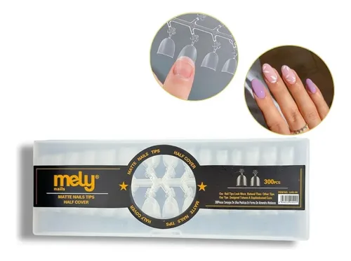 Tips Almendra Punta Extensiones De Uñas Gel X300 Mely