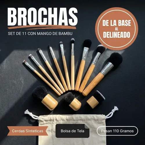 Kit De Pinceles Para Base Rubor Y Sombras X11