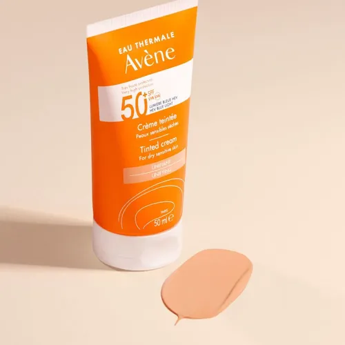Avene Protector Solar Fps50 Crema Facial Con Color Pieles Secas Sensibles