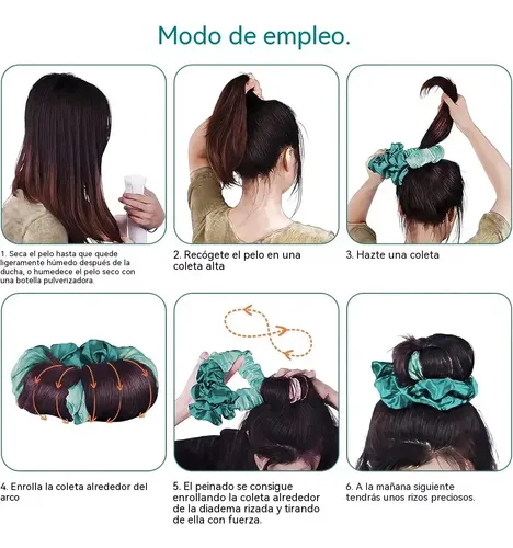 Rizador Pelo Sin Calor Rulos For Dormir For Cabello Largo